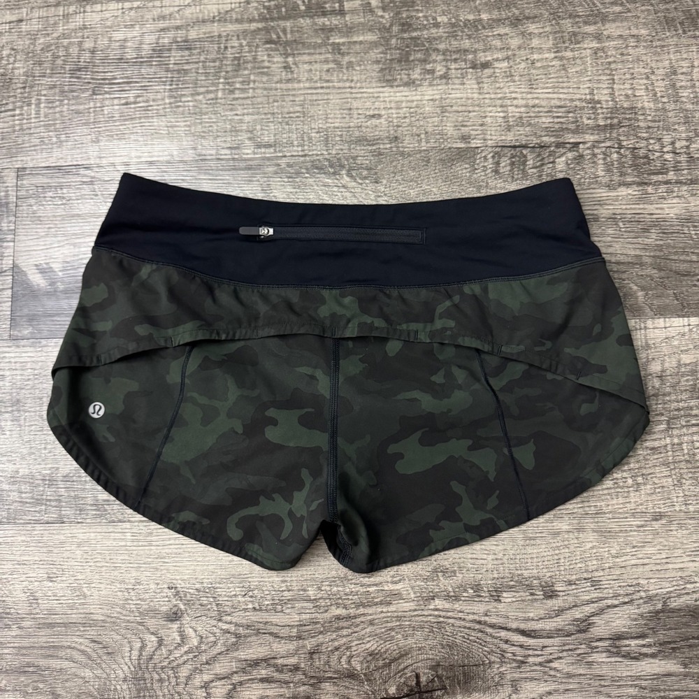 Lululemon Speed Up Low-Rise Short Camo Athletic Running Size 6 - Picture 2 of 7